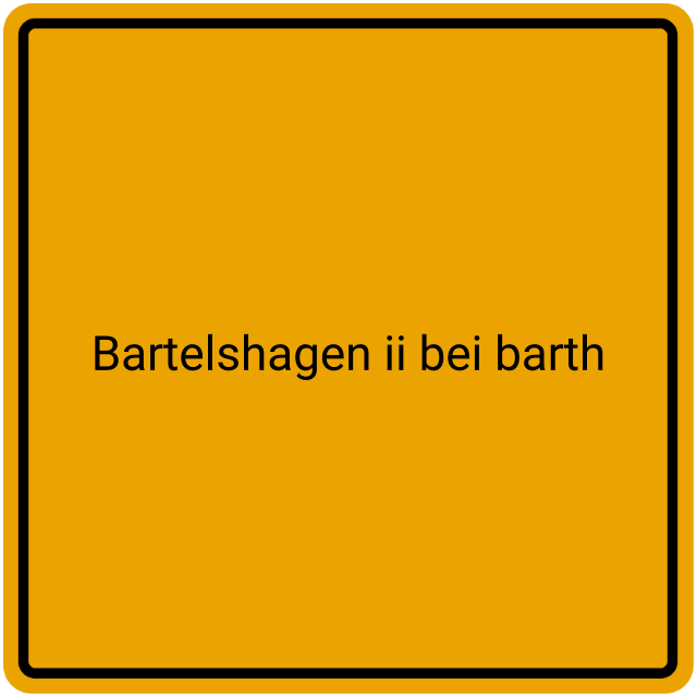 Meldebestätigung Bartelshagen II bei Barth